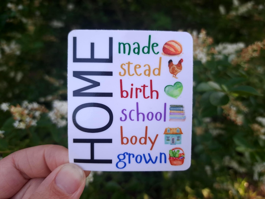 Crunchy Mom Sticker Homestead Sticker Homebirth Homeschool Mom Gift ...