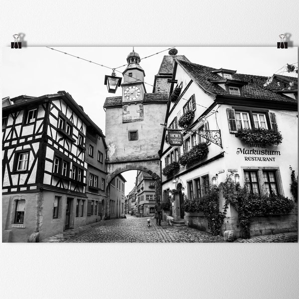 Germany Photography, Europe Street Photo, Rothenburg ob der Tauber, "Markustrum"