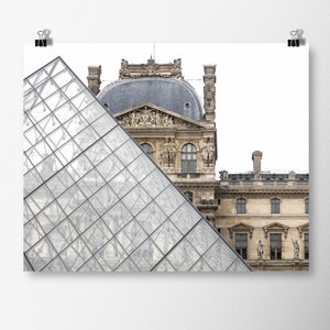 Paris France Louvre Museum Travel Poster by Olahoop Travel Posters Fine Art Paper Poster ( places > Europe > France > Paris > The Louvre Museum art) 