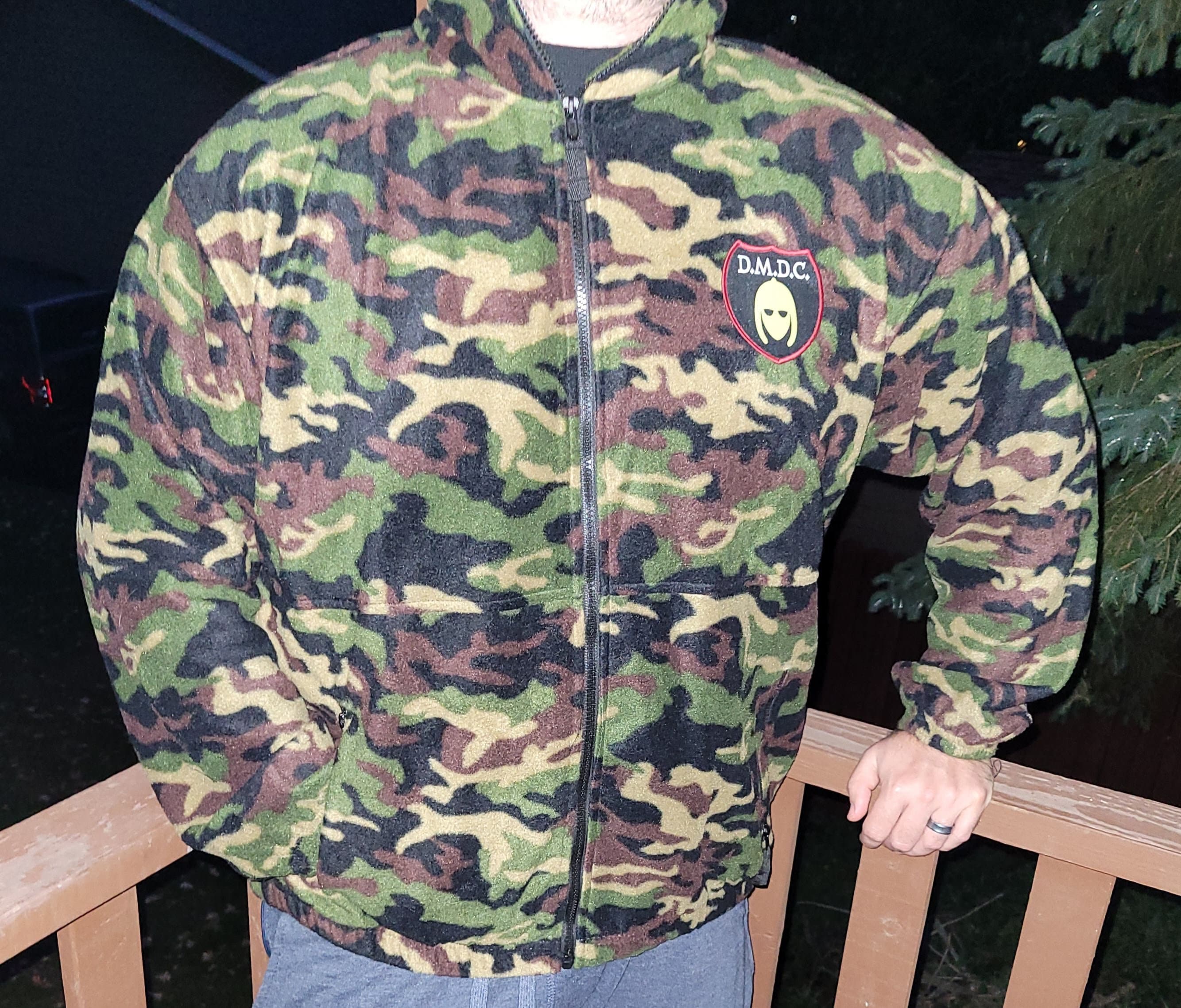 DMDC Fleece Danebury Metal Detecting Club Camo Zippered Sweater (as ...