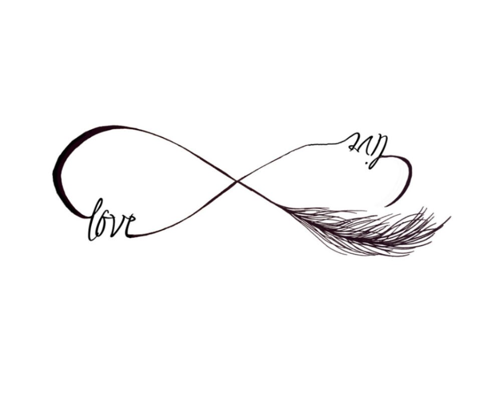 Unendlich Leben Liebe temporäres Tattoo 2er Set Festival Etsy