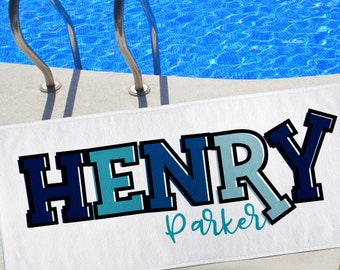 Beach Towel Personalized, Custom Beach Towel, Gift for Kids, Teens, Bachelorette Party Towels, Beach Towel With Name