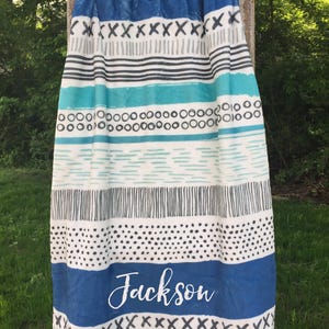 Couverture personnalisée pour bébé garçon, couverture avec prénom personnalisée, couverture avec nom