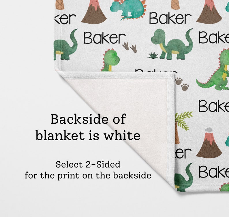 Custom Blanket With Dinosaurs Personalized Blanket for Baby Etsy