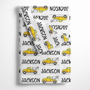 Personalized Blanket with Tow Truck, Personalize baby blanket, baby name blanket,  baby girl blanket, baby boy blanket