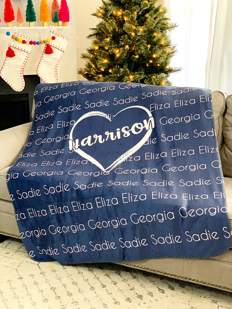 Personalized Family Blanket Personalized Grandma Blanket Etsy