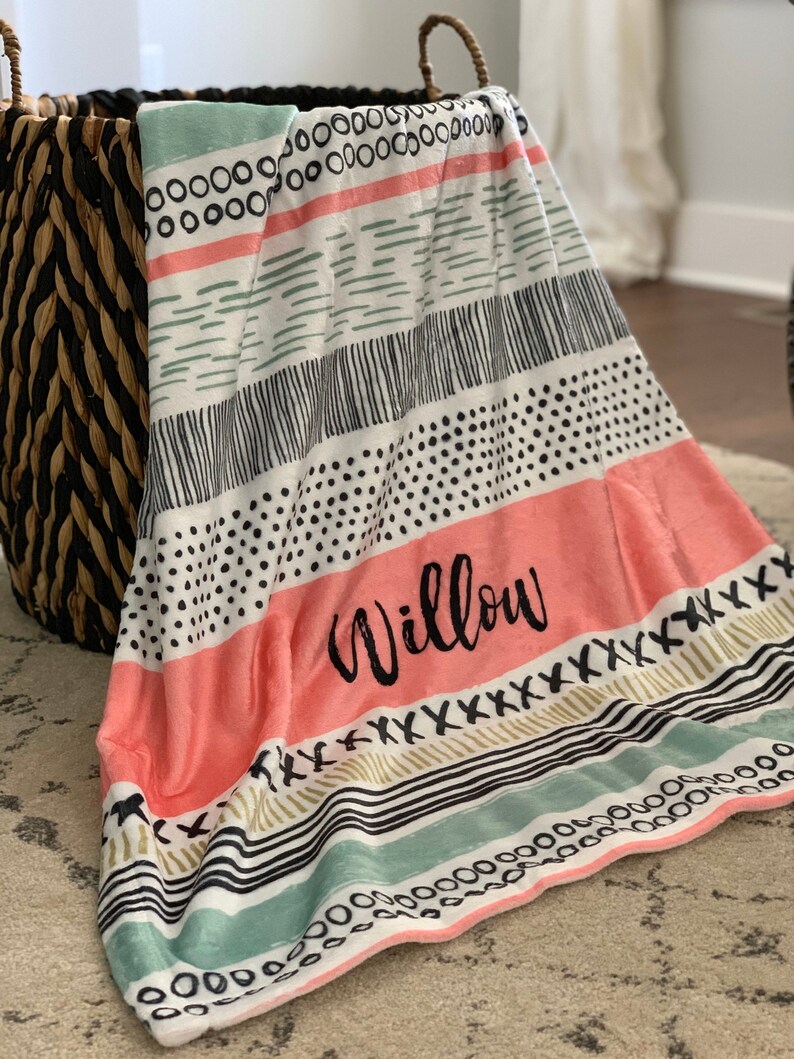 Personalized baby blanket Custom blanket Cozy fleece name Etsy