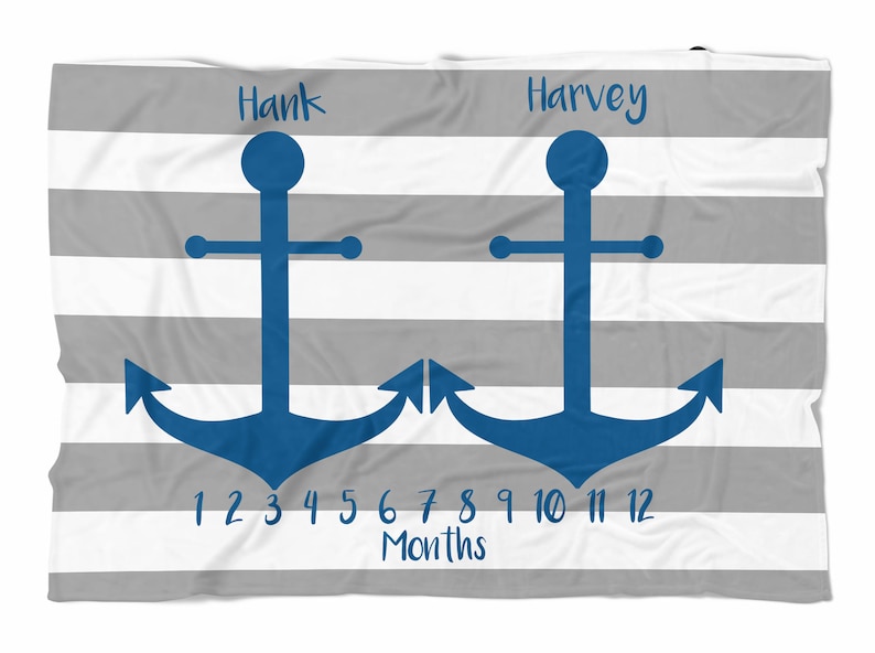 swaddle blanket Baby blanket Custom Blanket Twins Milestone blanket Monthly blanket for twins Personalized Baby boy Blanket