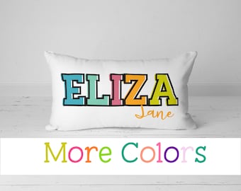 Personalized Pillowcase Sham, Block Font, Personalized Gift