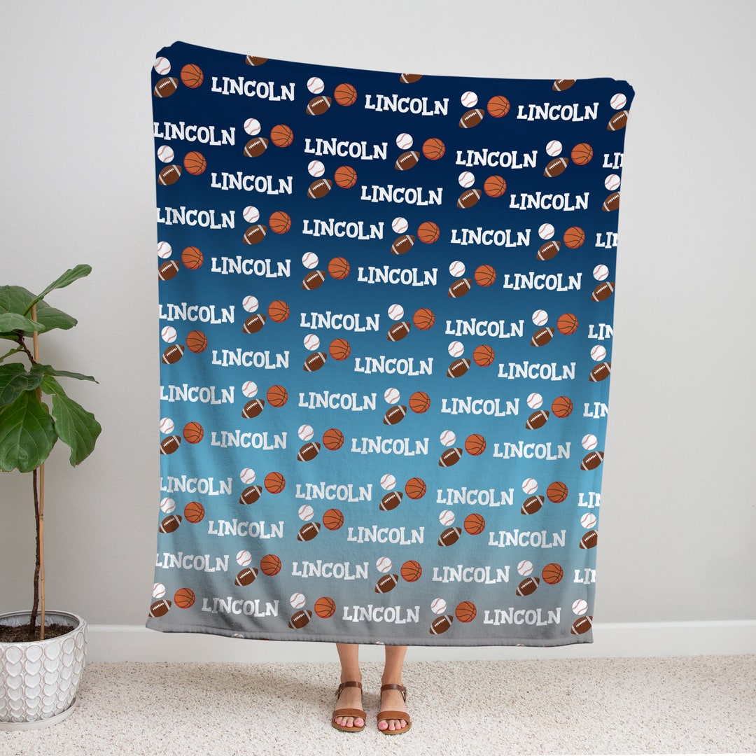 Personalized Sports Blanket, Gift for Player or Coach, Team Gift, All