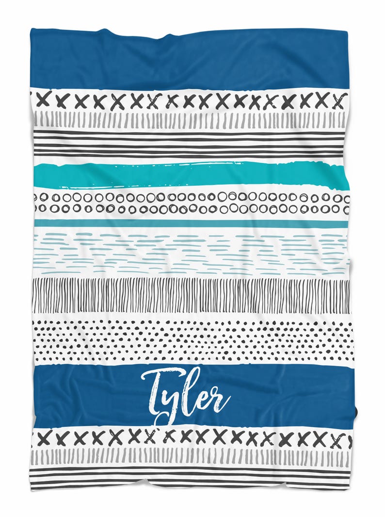 Personalized Baby Boy Blanket Custom Name Blanket Blanket Etsy