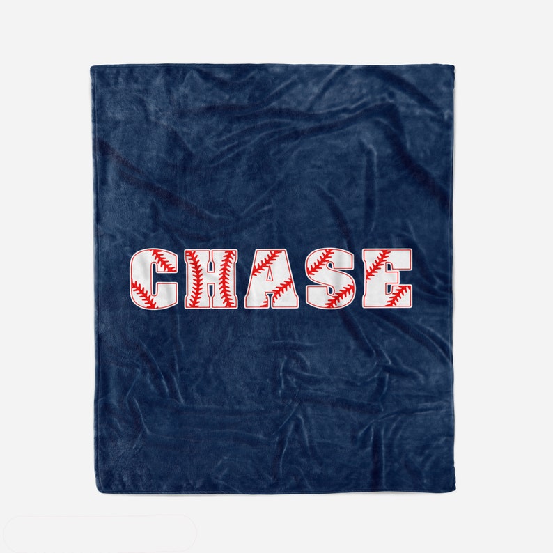 Personalized Baseball Blanket Sports Gift Baseball Blanket Etsy