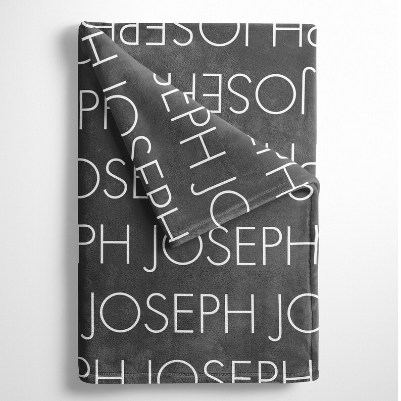 Personalized baby blanket with large Name baby blanket name Etsy