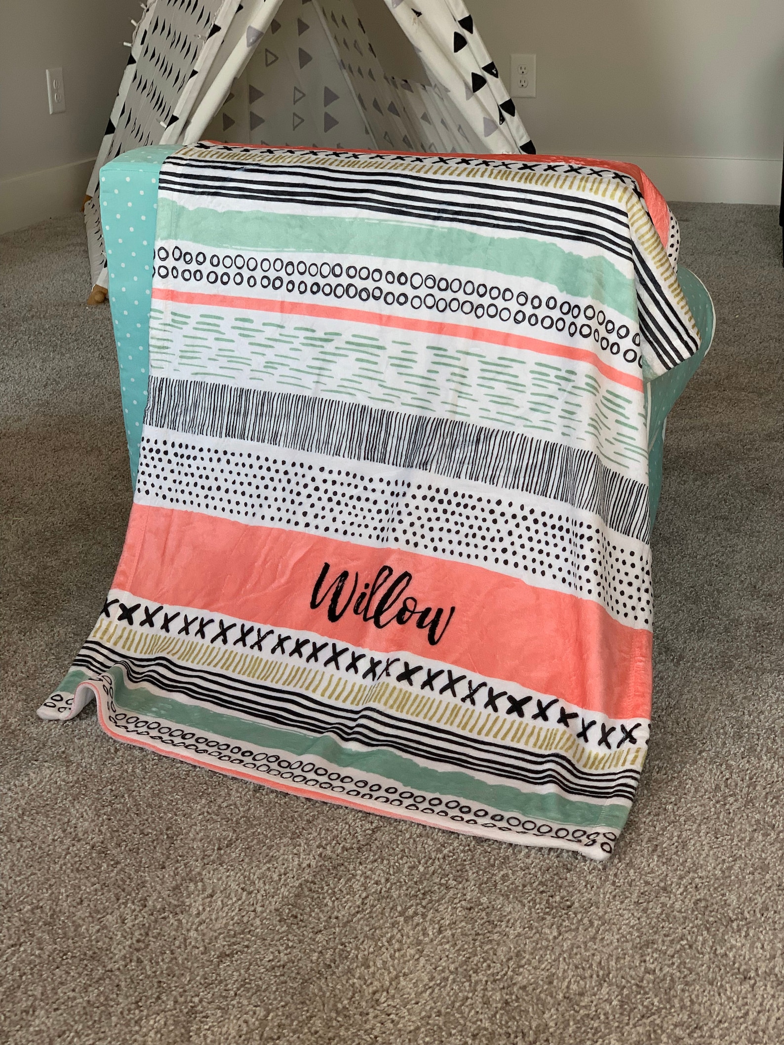 Personalized baby blanket Custom blanket Cozy fleece name Etsy