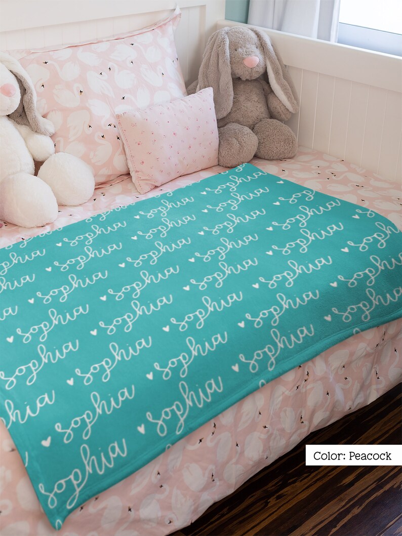 Personalized Baby Blanket With Large Name Baby Blanket Name Etsy