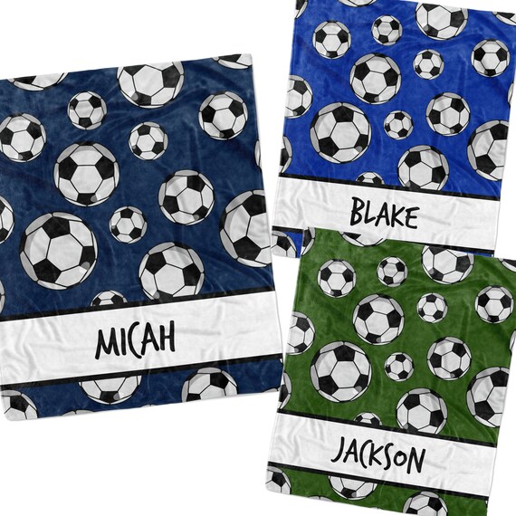 Personalized soccer sports blanket Soccer Gift Soccer Team Etsy