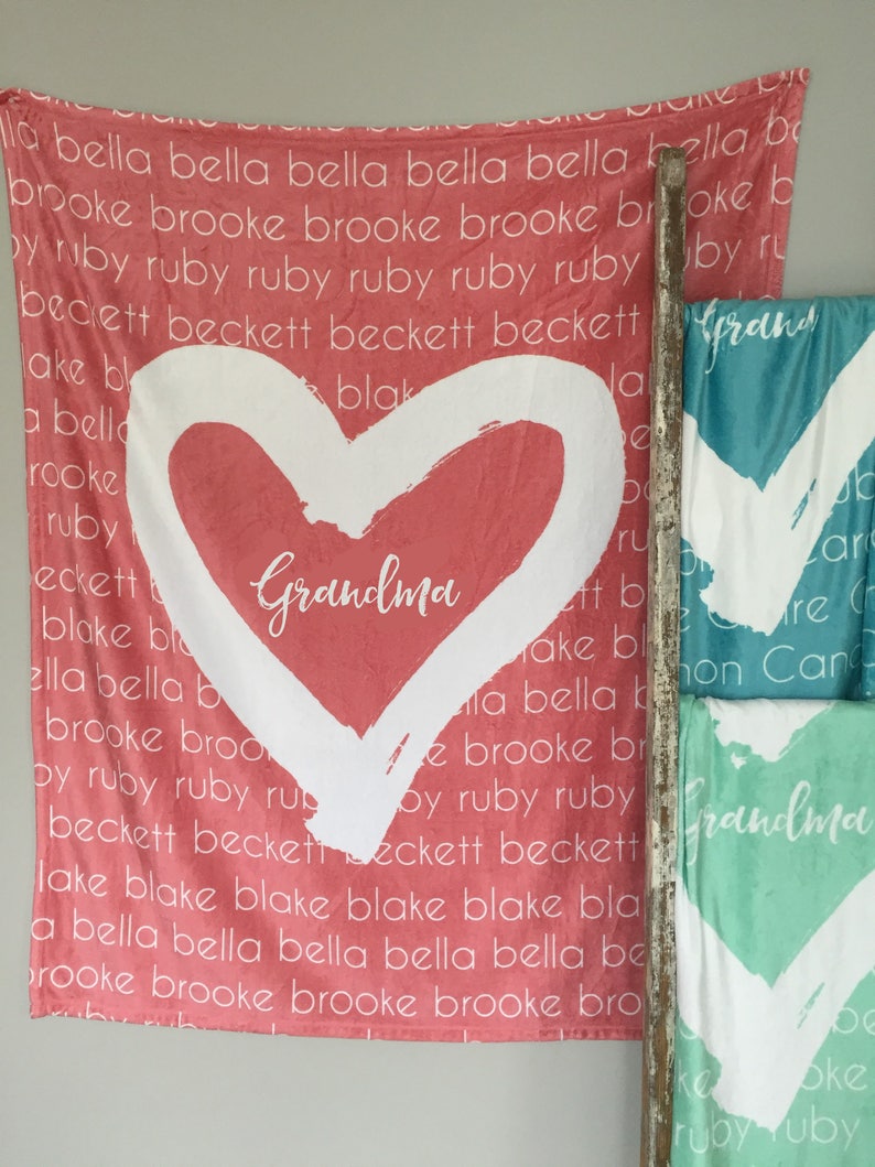 Personalized Mother's Day Blanket Grandma Blanket Etsy