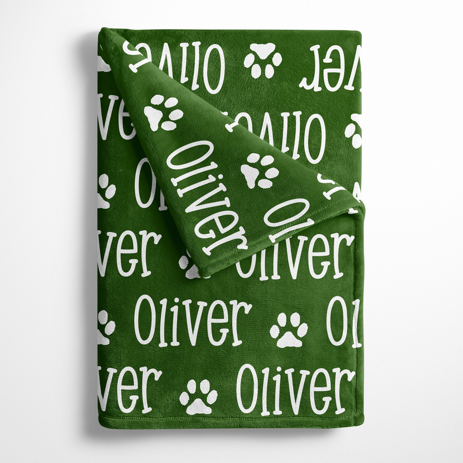 Personalized Blanket With Paw Prints Name Blanket for Kids or Etsy