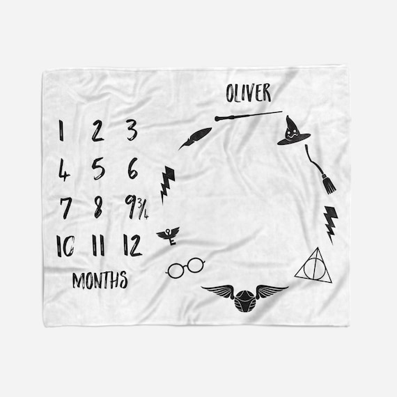 harry potter milestone blanket