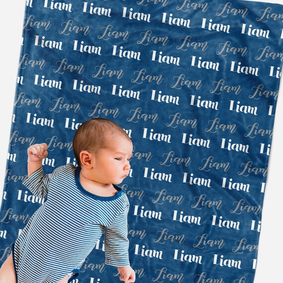Personalized name blanket Baby blanket personalized for boy Etsy