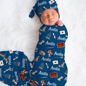 Personalized Wizard Baby Blanket, Wizard Nursery, Throw, Baby Shower Gift, Wizard Swaddle gift