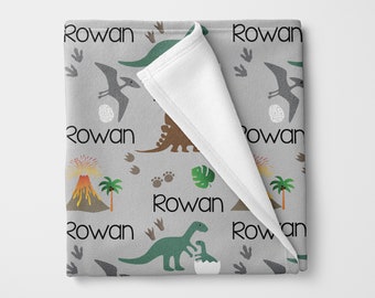 Personalized Blanket with Dinosaur theme, Personalized blanket for baby or throw blanket, Dino Roar