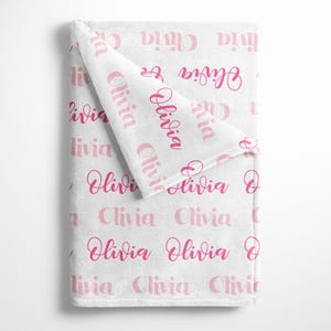 Couverture personnalisée Couverture prénom fille Couverture bébé personnalisée, couverture bébé fille monogramme, couverture prénom - Cadeau baby shower