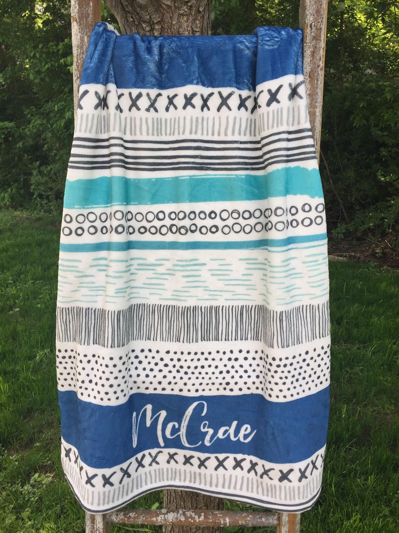 Personalized Baby Boy Blanket Custom Name Blanket Blanket Etsy