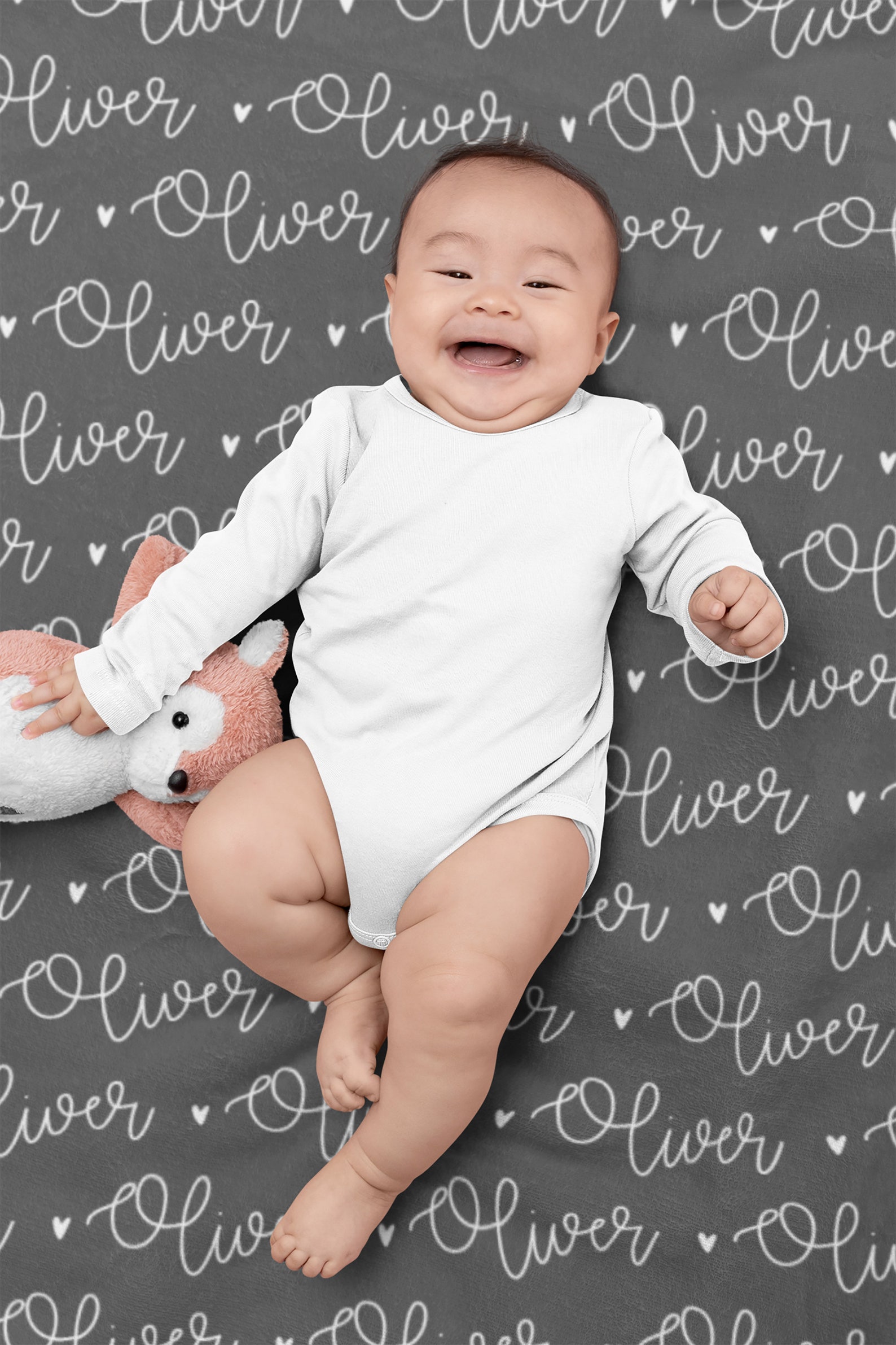 Personalized Baby Blanket With Large Name Baby Blanket Name Etsy