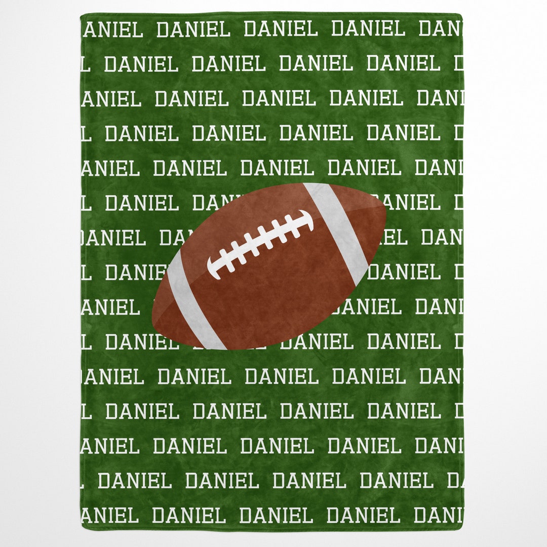 Personalized Football Blanket With Name, Sports Gift, Sports Blanket