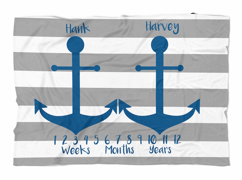 swaddle blanket Baby blanket Custom Blanket Twins Milestone blanket Monthly blanket for twins Personalized Baby boy Blanket