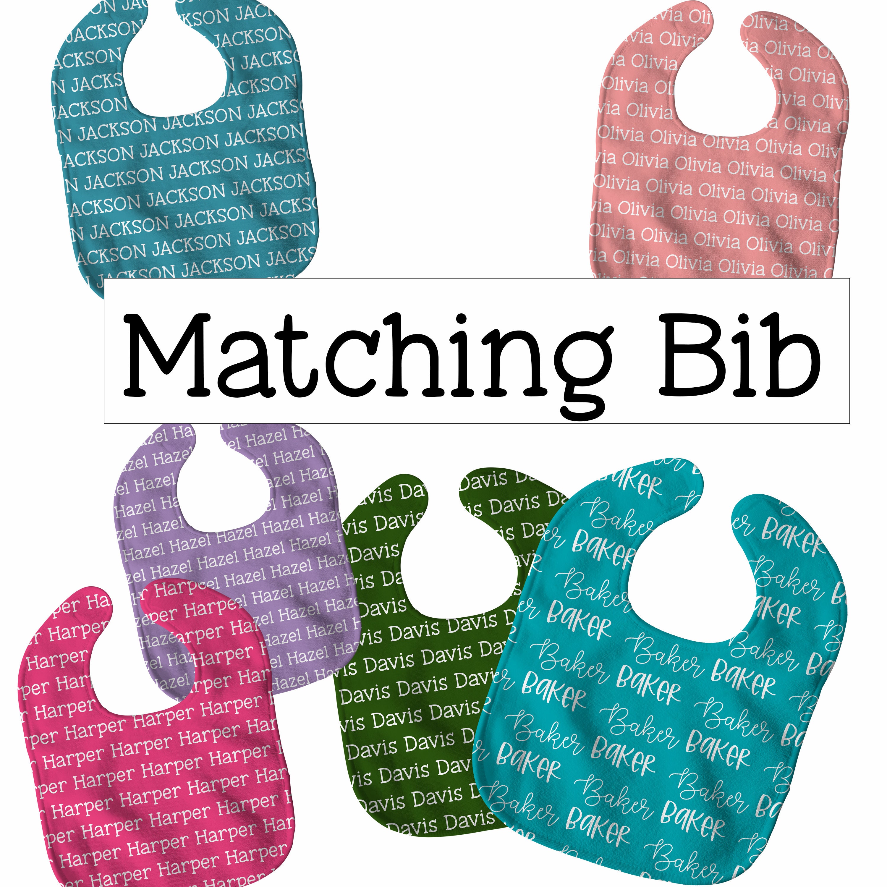 Matching Baby Bib Personalized Baby Bib to Match Your Blanket - Etsy