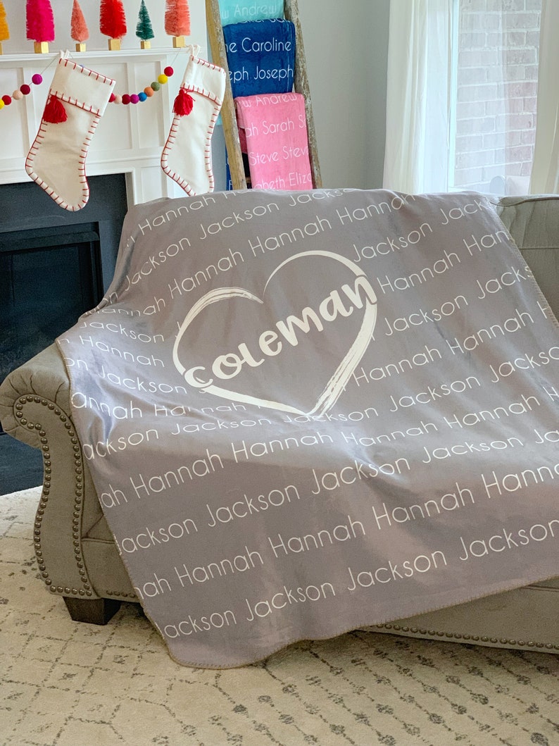 Personalized Family Blanket Personalized Grandma Blanket Etsy