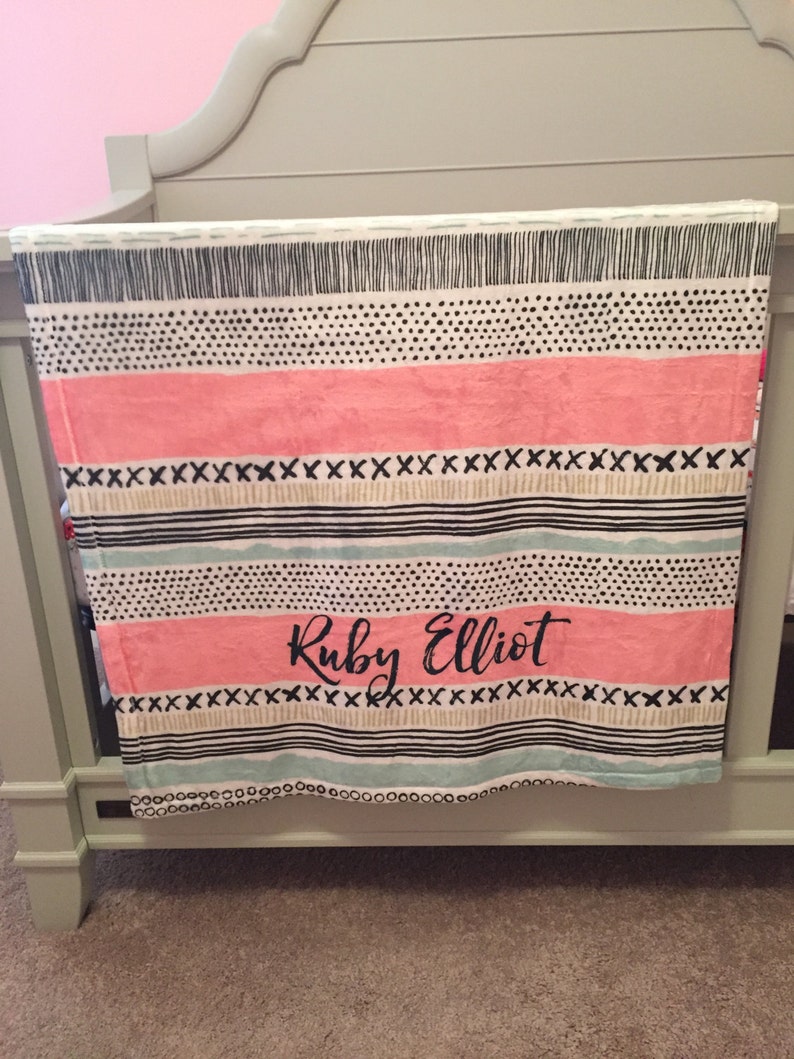 Personalized baby blanket Custom blanket Cozy fleece name Etsy