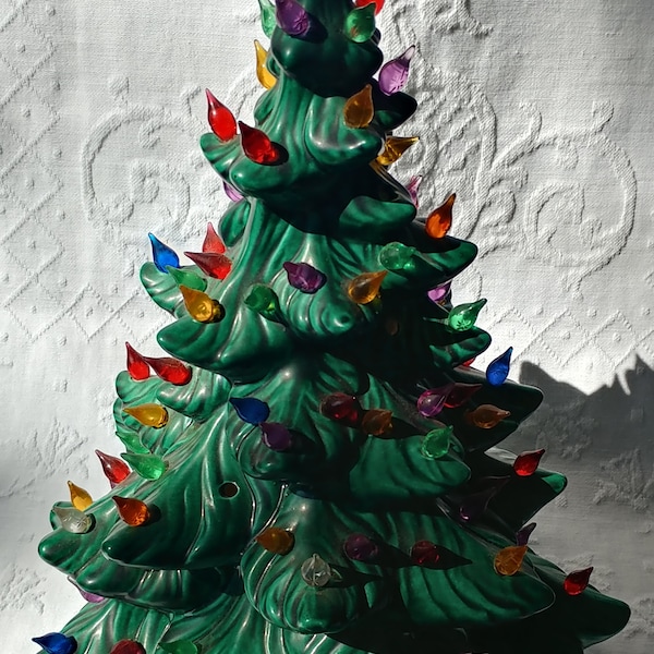 Ceramic Christmas Tree With Lights Etsy