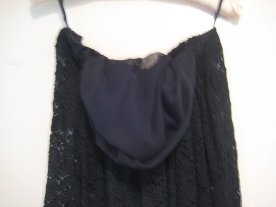 Vintage Donna Karan Pleated front Black Lace Skirt - image 5