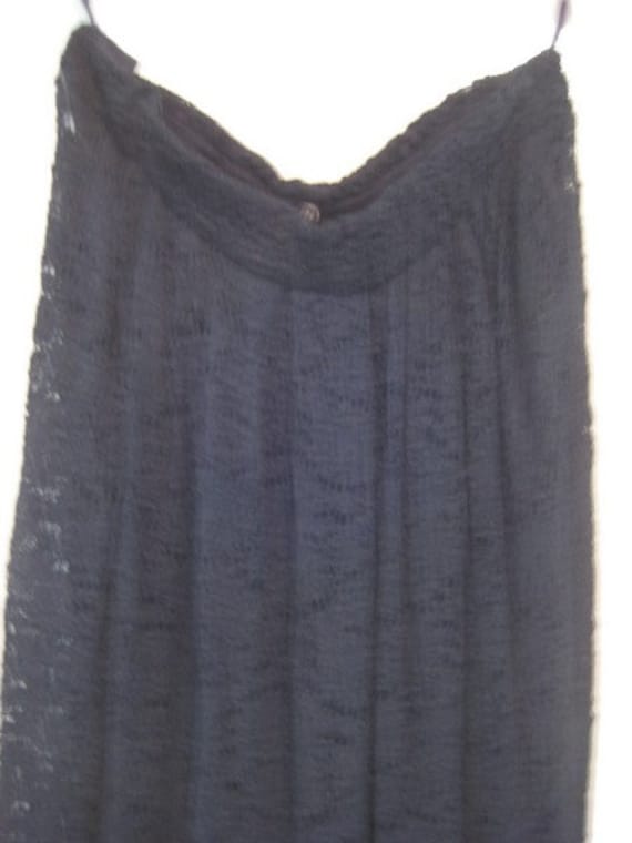 Vintage Donna Karan Pleated front Black Lace Skirt - image 3