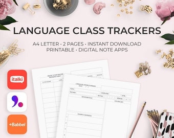 Online Language Learning Class Summary Tutor Tracking Sheets Learning Languages Teacher Tutoring iTalki Lingoda HelloTalk Preply Duolingo