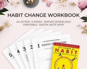 The Power of Habit Companion Workbook Business Productivity 28 30 Day Tracker Student Study Printable Goodnotes Notability Digital Download