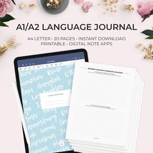 A1/A2 Beginner Language Learning Journal Prompts