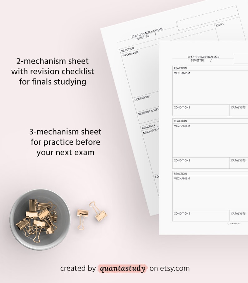Mechanisms Worksheets.pdf Organic Chemistry Study Pack: Mechanism Worksheets, Hexagon Note Sheets ...