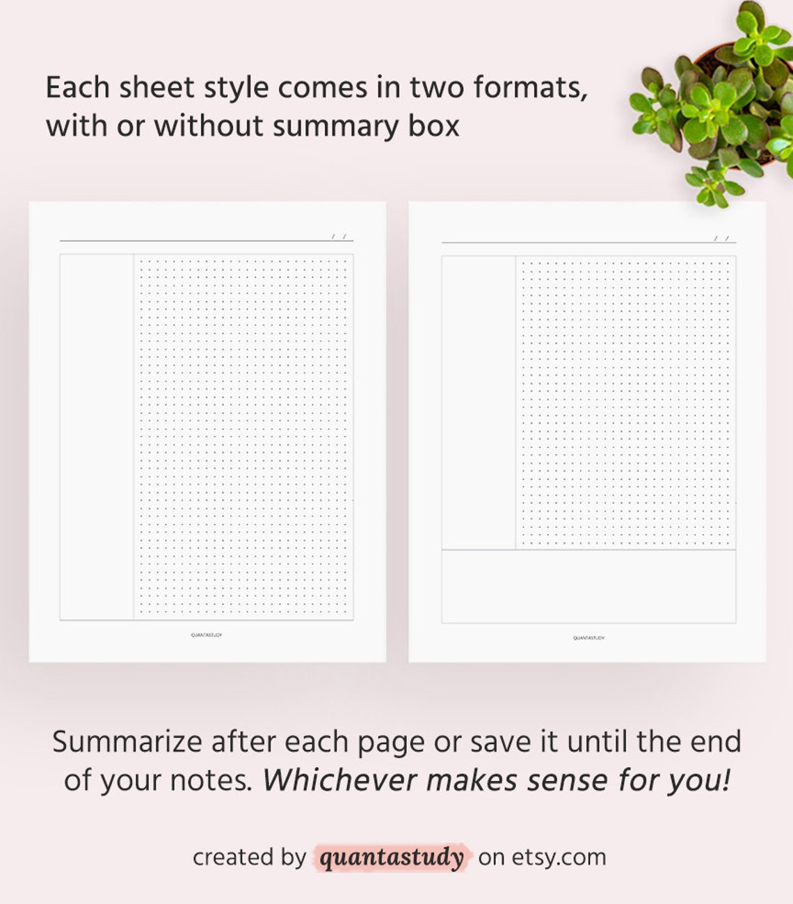 Cornell Note Sheet Printable Digital Notebook for Student Planning ...
