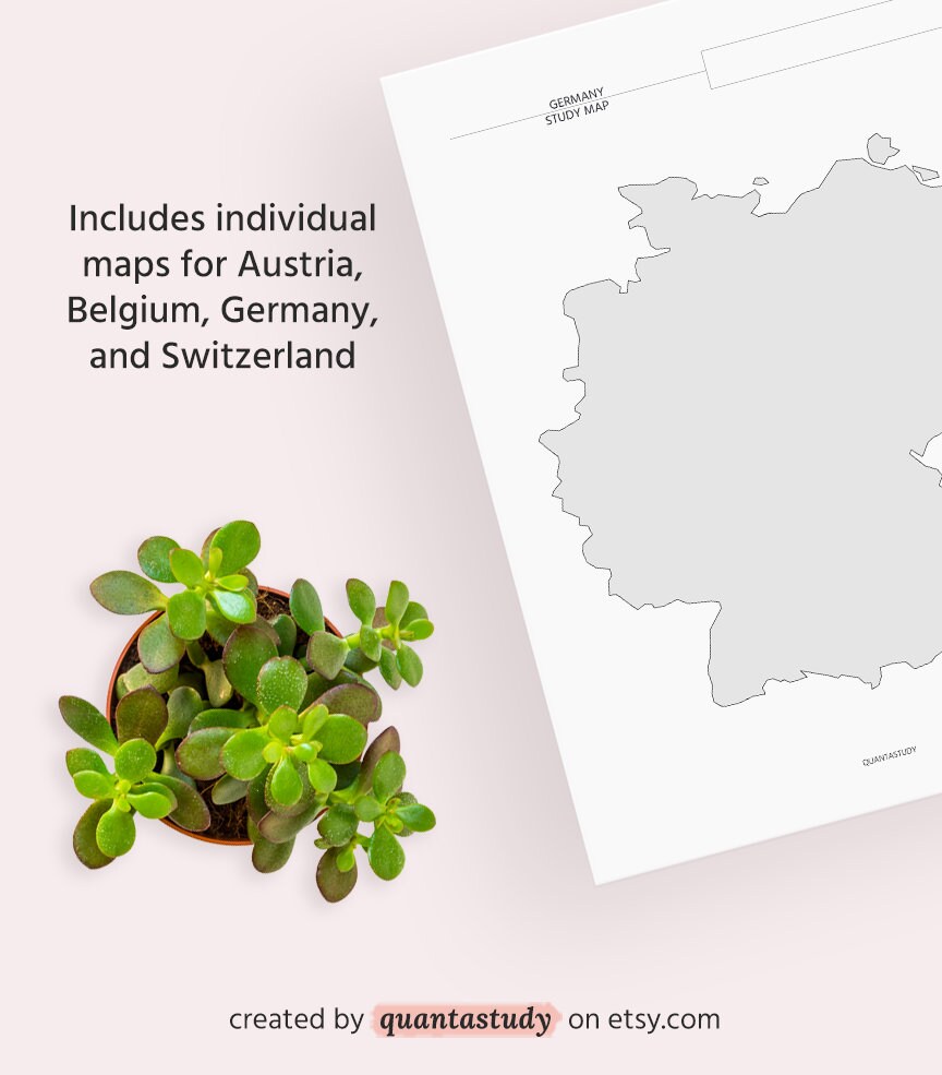 German Speaking Countries Maps Printable Instant Download | Etsy