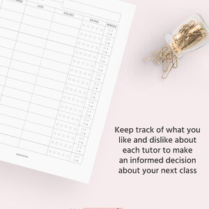 Language Learning Tracker, Tutor & Lesson Summary (PDF Download) image 3