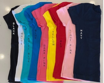 Solid Color Girls Cut T-Shirt
