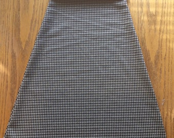 Black and Gray Houndstooth -Girls and Toddlers Maxi Skirt-Church Skirt-School Skirt-Modest Skirt