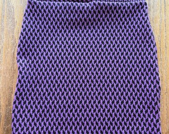 Purple and Black Textured Girls and Toddlers Pencil Skirt School Skirt - Church Skirt - Modest Skirt