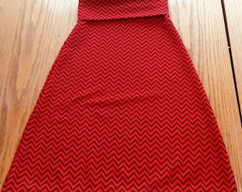 Textured Red and Navy Dot Chevron  Girls and Toddlers Maxi Skirt-Church Skirt-School Skirt-Modest Skirtu