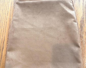 Light Brown Faux Suede Pencil Skirt - Girls & Toddlers