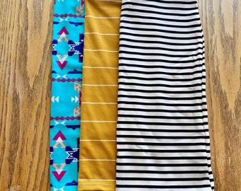 Girls' Size 11-12 Knit Pencil Skirt Set, Assorted Patterns (3 Skirts)